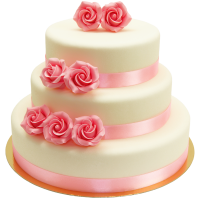 Hochzeitstorte Pink Roses triple 