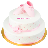 Luxury Tauftorte due Pink Bootee