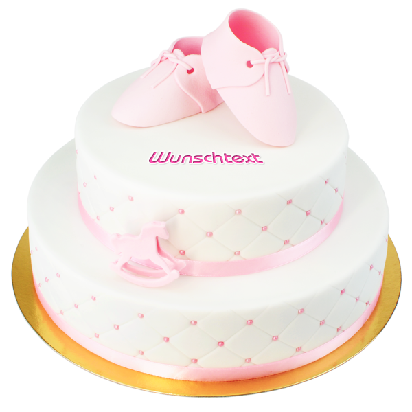 Luxury Tauftorte due Pink Bootee