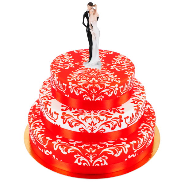 Hochzeitstorte Red Love triple