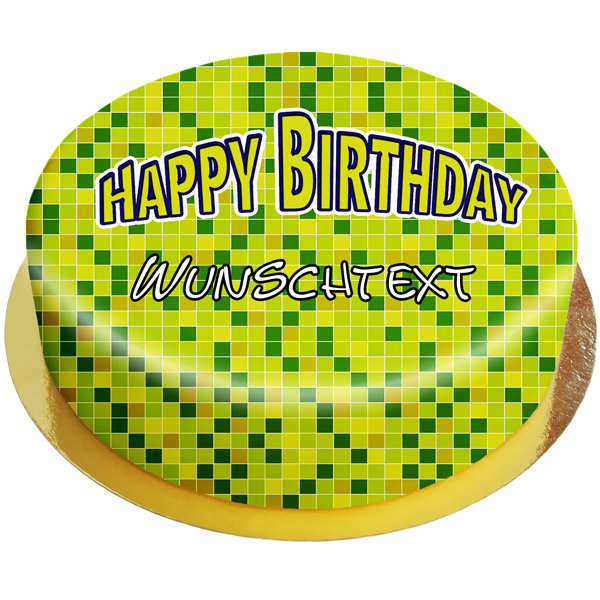 Geburtstagstorte Green Mosaik