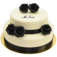 Hochzeitstorte Black Roses