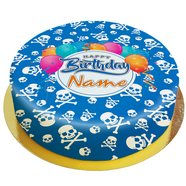 Geburtstagstorte Blue Skull