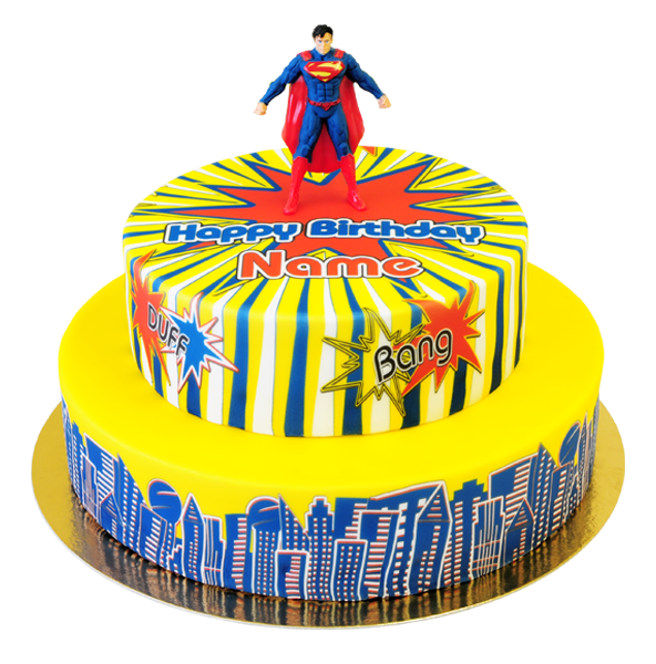 Superman auf Galaxy Torte