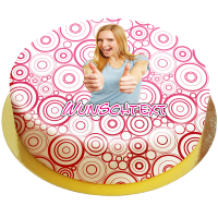 Fototorte Rosa Kreisel