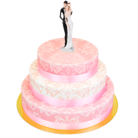 Hochzeitstorte Pink Married triple