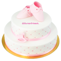 Luxury Baby Torte due Pink Bootee