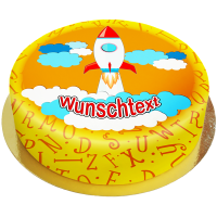 Buchstaben Rocket Torte