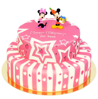 Minnie & Mickey Mouse auf Sternenzauber Torte