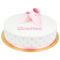 Luxury Baby Torte Pink Bootee