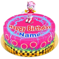 Sonic Amy Rose auf Flashlight Torte