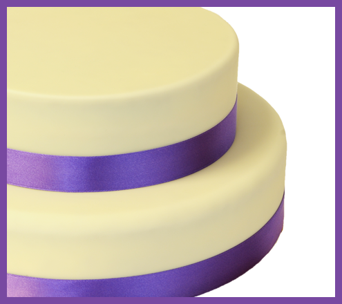 Satin Tortenband Violett