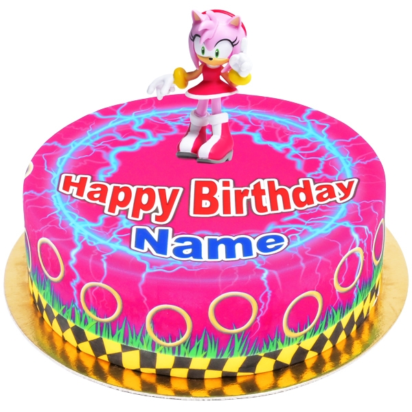 Sonic Amy Rose auf Flashlight Torte