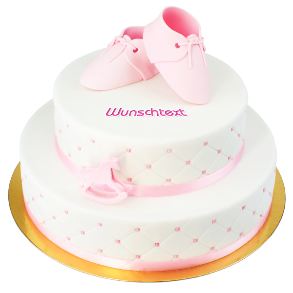Luxury Baby Torte due Pink Bootee
