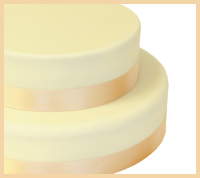 Satin Tortenband Creme