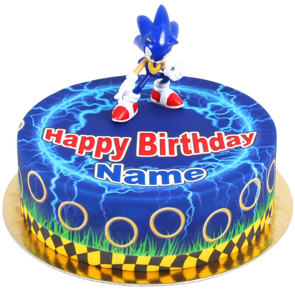 Torte mit Sonic the Hedgehog Figur