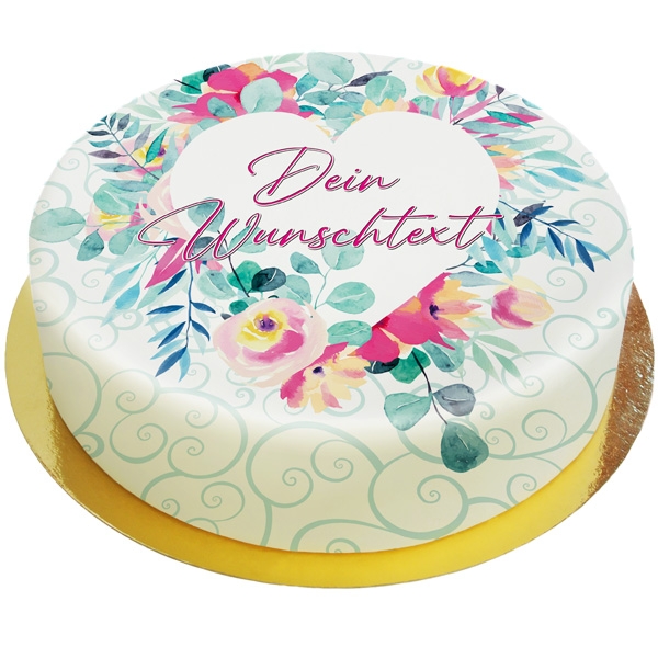 Herzblumen Torte