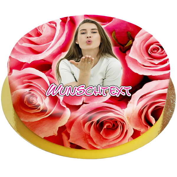 Fototorte Rosa Rosen
