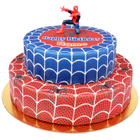 Spiderman auf Netz Torte