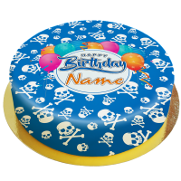 Geburtstagstorte Blue Skull