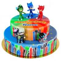 Heroes Torte mit PJ Masks Figuren