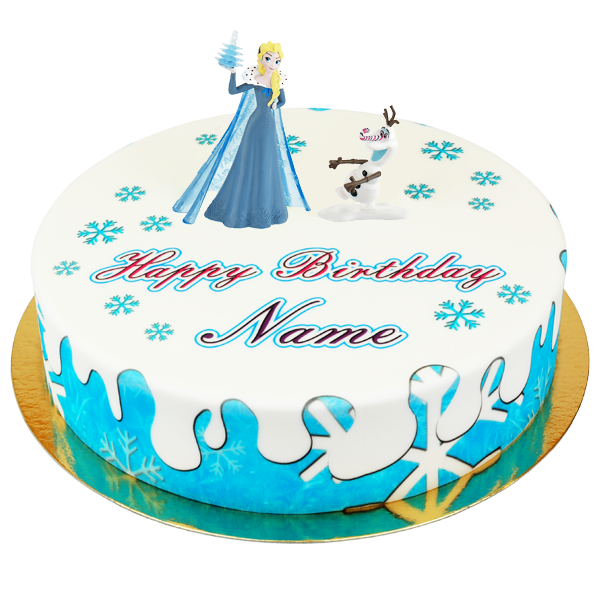 Eiskönigin Elsa auf Snow Torte