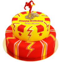 The Flash auf Blitz Torte