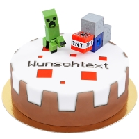 Minecraft Creeper auf Block Torte 1