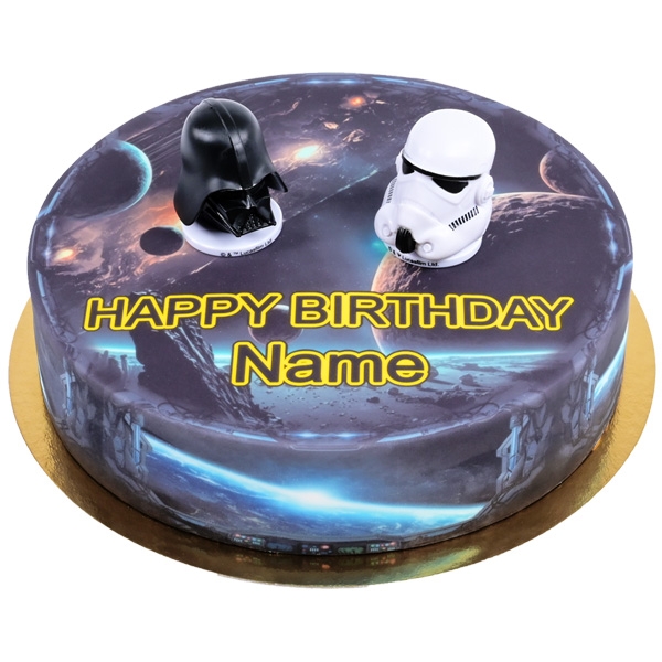 Star Wars Darth Vader mit Sturmtruppler auf Planeten Torte