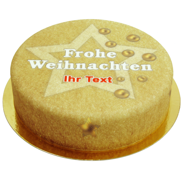 Goldene Weihnachtstorte